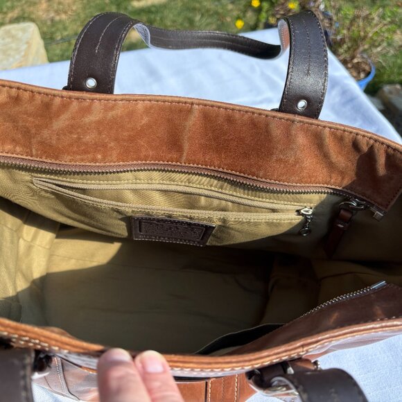 Coach Brown Tote Bag #F11202 - Picture 8 of 12